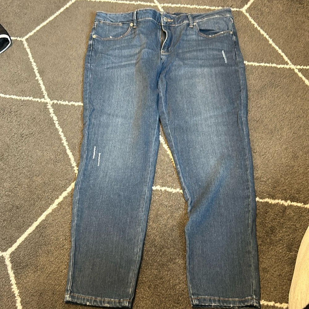 JustUSA slightly destressed Skinny Jeans - Blue